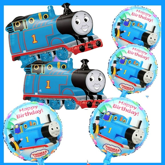 Thomas the Train Balloon Set - 2 Large & 4 Round Balloons! (6 Pieces)