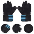 thumbnail image 2 of par de guantes de ciclismo antideslizantes de medio dedo para deportes al aire libre., 2 of 7