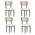 thumbnail image 4 of EYYTHUNG Mid-Century Dining Side Chairs, Mid Century Modern Upholstered Kitchen Chairs Black (Set of 4), 4 of 8