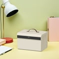 thumbnail image 4 of OUNONA White Lockable Storage Box with Combination Lock Alloy and Plastic Portable Safe for Home and Travel, 4 of 8