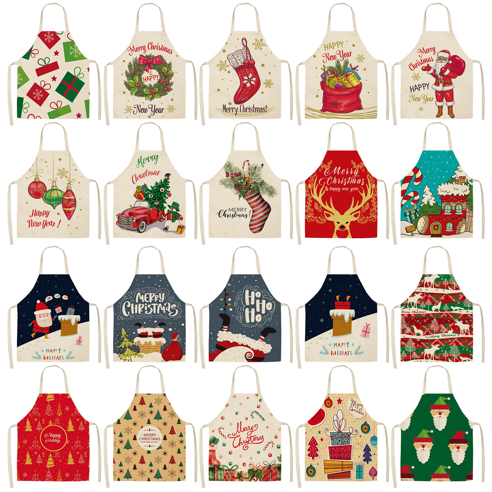 Details about   Cooking Chef BBQ Bib Apron Kitchen Merry Christmas Xmas Party Decoration Linen 