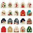 thumbnail image 3 of FaLX Linen Christmas Design Santa Claus Home Kitchen Cooking Baking Party Prop Apron, 3 of 8