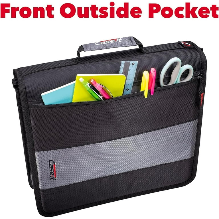 【COLOR iN ID】In And Zipper Big Bag Case-It 2-Inch O-Ring Zipper Binder, Multiple Pockets, 800