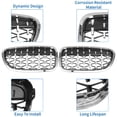 thumbnail image 4 of No.51137261356/51137203650 Front Hood Bumper Grille Grill for BMW 5 Series Left Right 1 Pair Silver Tone, 4 of 6