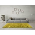 thumbnail image 3 of Ahgly Company Machine Washable Indoor Square Persian Yellow Traditional Area Rugs, 4' Square, 3 of 4