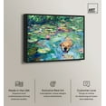 thumbnail image 2 of Lily Pad Dog Rustic Chic Farmhouse Canvas Wall Art by Art Remedy, Black Floater Frame, 30"x24", 2 of 7
