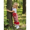 thumbnail image 4 of Cenuakty ﻿Little Girls 12M 18M 2T 3T 4T 5T Overalls Adorable Watermelon Flower Embroidery Sleeveless Square Collar Plaid Bell Bottoms Jumpsuit, 4 of 9