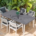 thumbnail image 2 of Gray Hockey Table Cloths for 6 Foot Rectangle Tables, Modern Art Vintage Hockey Ball Sports Patio Waterproof Elastic Fitted Tablecloths, Washable Rectangular Table Cover for Camping, 2 of 8