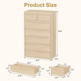 thumbnail image 4 of 7 Dresser for Bedroom, 47"H Dresser for Closet, 7 Drawers Tall Wooden Modern Storage Chests of Drawers Organizer for Living Room, Nursery, Entryway - Natural, 4 of 9