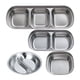 thumbnail image 4 of Stainless Steel Sauce Dish Spice Dipping Tray Divided Plates for BBQ Kitchen, 4 of 10
