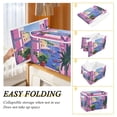 thumbnail image 2 of Yayeee Collapsible Cube Storage Bin with Lid Fabric Closet Decorative Basket with Handles, Purple Window Scene, 2 of 7