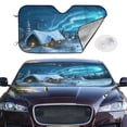 thumbnail image 2 of Balery Mountain Cottage In Snow Print Car Windshield Sun Shade,Windshield Sunshade for Car Pickup Truck SUV Accessories-Medium, 2 of 7