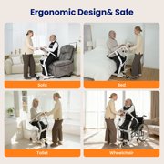 VOCIC Sit to Stand Lift for Seniors, One-Step Standing Aid Transfer Unit with Wheels, Home Use