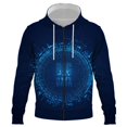 thumbnail image 1 of Sudadera con capucha con cremallera e imagen inteligente de IA para hombre, mujer y niño, estilo informal, con estampado 3D de película, ropa de calle, tops geniales, 1 of 6