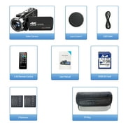 Campark 4K Video Camera Digital Camcorder 42MP Vlogging Camera for YouTube with LED Light Remote Control