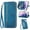 Blue, variant on TECH CIRCLE Samsung Galaxy S24 Wallet Case,Embossed Flower PU Leather Folio Flip Protective Zipper Cover with Wrist Strap RFID Blocking Card Holder Kickstand Case for Galaxy S24 6.1" 2024, Purple