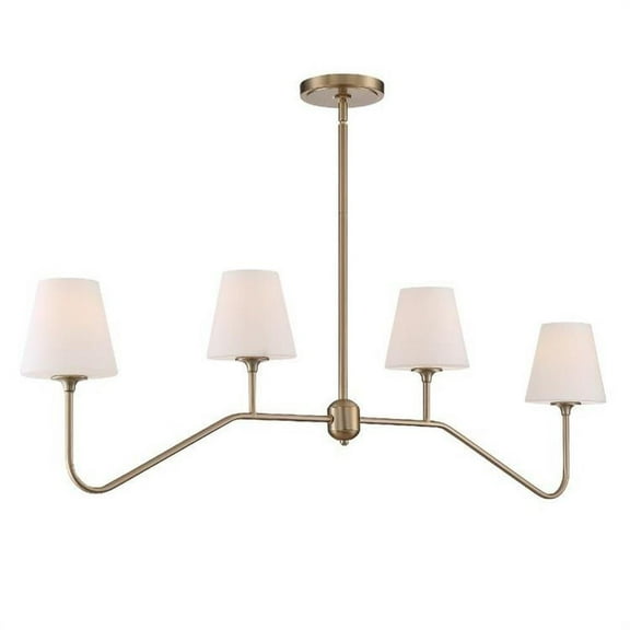 4 Light Chandelier in Classic Style 48 inches Wide By 15 inches High-Vibrant Gold Finish Bailey Street Home 49-Bel-4173418