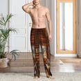 thumbnail image 6 of Lsque Log Cabin Inside Print Men's Pajama Pants, Lounge Pant - Comfortable Home Wear,Elastic Waistband, Stylish Design-Medium, 6 of 9