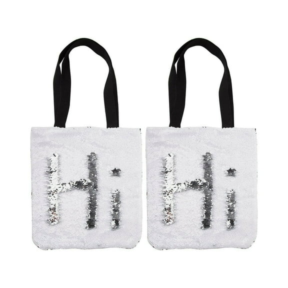 Craft Express Sublimation Printing Tote Bag - Sequin, Pkg of 2