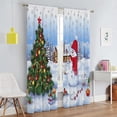 thumbnail image 3 of Yipa Christmas Blackout Window Treatments Slot Top Window Drapes Rod Pocket Window Curtain Panel Style-E W:33" x H:83", 3 of 6