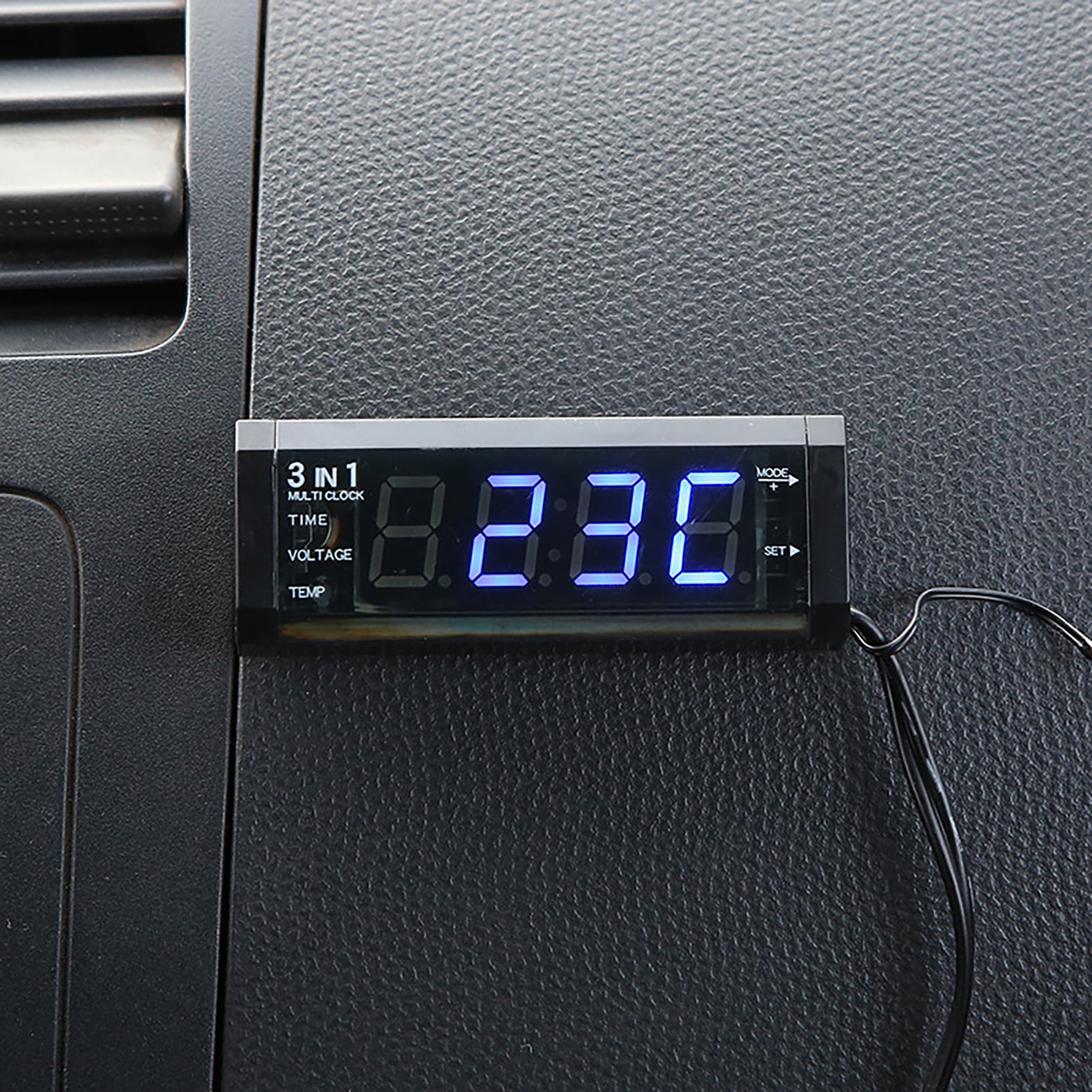  Car Temperature Clock - Car Clock 12V 3 in 1