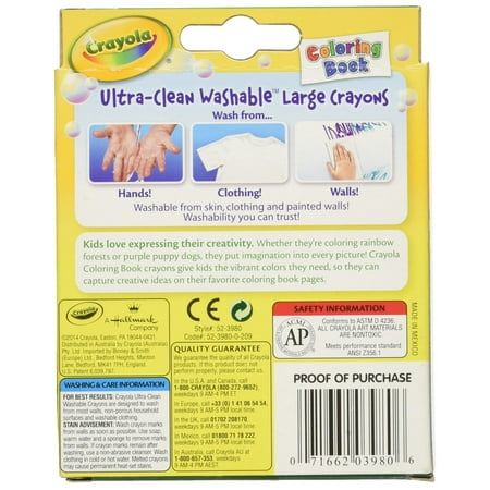 Download Crayola Coloring Book Large Washable Crayons 8 Pkg 52 3980 ...