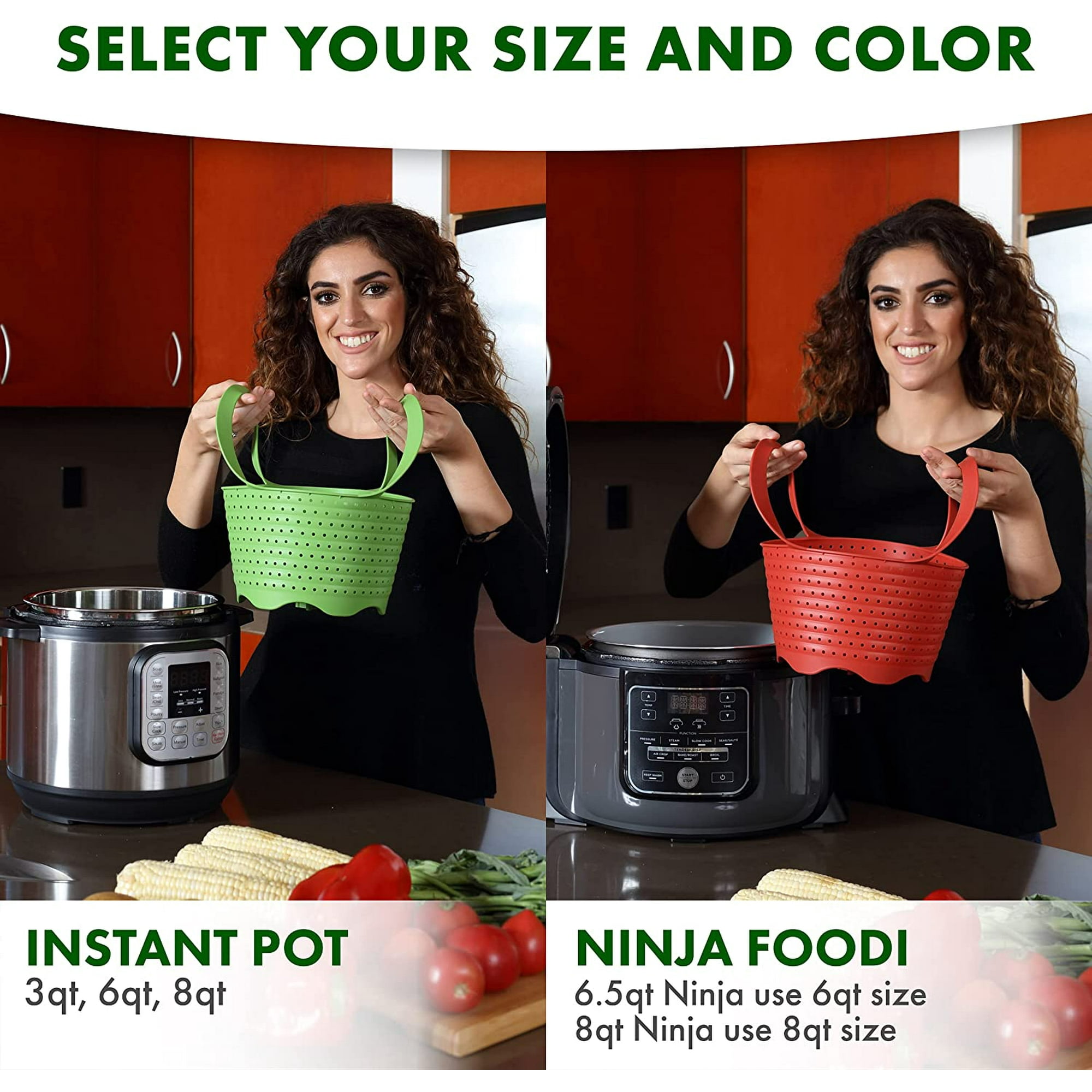 Avokado Silicone Steamer Basket for 6qt Instant Pot 3qt 8qt avail Ninja Foodi Other Pressure cookers and Instant Pot Accessories Perfect Pressur