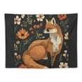 thumbnail image 5 of Orinice Fox Flowers Tapestry Wall Hanging Unique Style Graphic Tapestries Home Wall Decor Art for Living Room Bedroom Apartment Farmhouse Dorm 40x30inch, 5 of 6