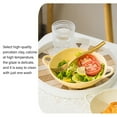 thumbnail image 2 of Elegant Ceramic Bowl Set, Sustainable Goods Salad Bowl Multipurpose For Cereal Fruit Ramen, Pro-Grade Porcelain Durability, Microwave Safe, 2 of 5