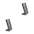 thumbnail image 1 of Yuarrent Termómetro digital LCD Independiente Medidor de humedad Sensor Calendario Hora Dormitorio Despertador Interior Hogar Negro Negro -50℃~70℃ 2Conjunto, 1 of 6