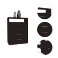 thumbnail image 3 of Trent Home Commode Moderne en Bois d'Ingénierie 4 Tiroirs en Noir, 3 of 13
