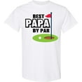 thumbnail image 3 of Inktastic Father's Day Best Papa by Par with Flag and Golf Ball T-Shirt, 3 of 5