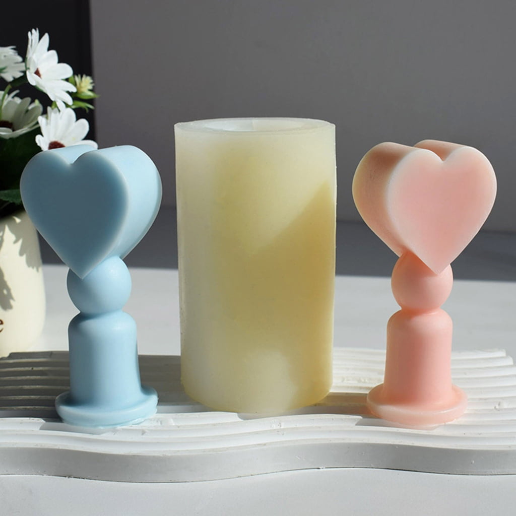 Heart Walking Stick Silicone Molds Epoxy Resin Silicone Molds for Candle Making