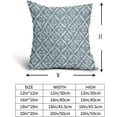 thumbnail image 4 of Light Blue Cream Floral Block Print Pillow Covers 18X18 Set of 2, Flower Pattern Spring Summer Print Decorative Throw Pillow Covers Outdoor Farmhouse Seasonal Cushion Case Couch Sofa Bed Decor, 4 of 5