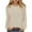 Beige, variant on APEXFWDT Women's Waffle-Knit Long Sleeve Top Crew Neck Loose Casual Pullover with Chest Pockets for Fall/Winter Weekend Errands,S,Blue