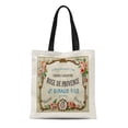 thumbnail image 1 of JSDART Sac Fourre-Tout en Toile Parfum Français Vintage Réutilisable Sac à Main Épaule Courses, 1 of 1