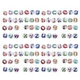 thumbnail image 1 of Miangastore 100Pcs Printed Wooden Buttons English Letters Buckles Two-hole Round Buttons Clothes Accessories, 1 of 8