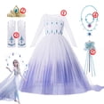 thumbnail image 4 of Vestido de princesa de Frozen de Disney para niñas, traje de baile de malla con lentejuelas blancas, ropa de carnaval, Cosplay para niños, Reina de la nieve, Elsa y Anna, 4 of 5