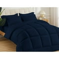 thumbnail image 2 of 5 Piece New Fluffy Pattern Comforter Set, 800 TC, 100% Egyptian Cotton, Full/Queen Size Navy Solid, 2 of 6