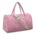 thumbnail image 2 of Garronmavis Pink Tie-dye Large Quilted Duffle Bag for Women, Lightweight Weekender Overnight Bag Travel Carry On Bag with Zipper Pockets for Gym, Dance, Hospital Use, 2 of 7