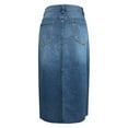 thumbnail image 7 of Jean Skirt For Women Denim Skirt With Pockets Mid High Waist Stretchy Bodycon Midi Skirts Skirt Plaid Long Pencil Skirts for Women Athletic Skirt Skirt Long Pleated Tennis Skirts for Women Scrub Skirt, 7 of 7