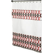 ZPC Zenith Products Corporation Zenna Home CIR1942371, Circles Decorative Shower Curtain, PEVA, Black/Grey/Red