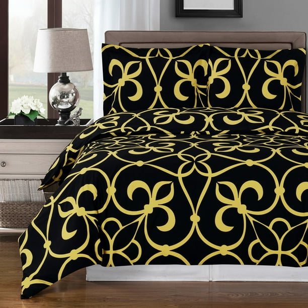 Luxury Soft 100 Cotton 3 Piece Duvet Cover Set Printed King
