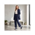thumbnail image 6 of BLISSFUL STEP Women's Peep Toe Slingback Platform Heels Block Heels Sandals Navy Blue 6.5, 6 of 8