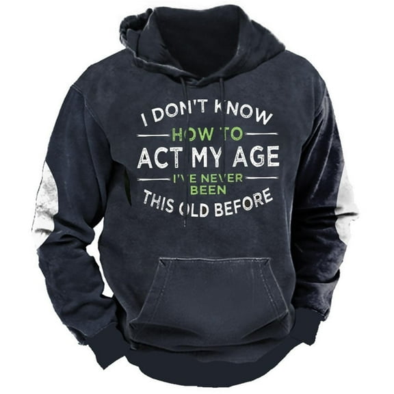 Mens Hoodies Pullover Autumn Winter 3D Digital Print Street Sports Fashion Trend Fall Clothes Tops Hooded Sweatshirts Blue 5XL