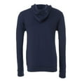 thumbnail image 2 of Unisex Poly-Cotton Fleece Full-Zip Hooded Sweatshirt - NAVY - XL, 2 of 4