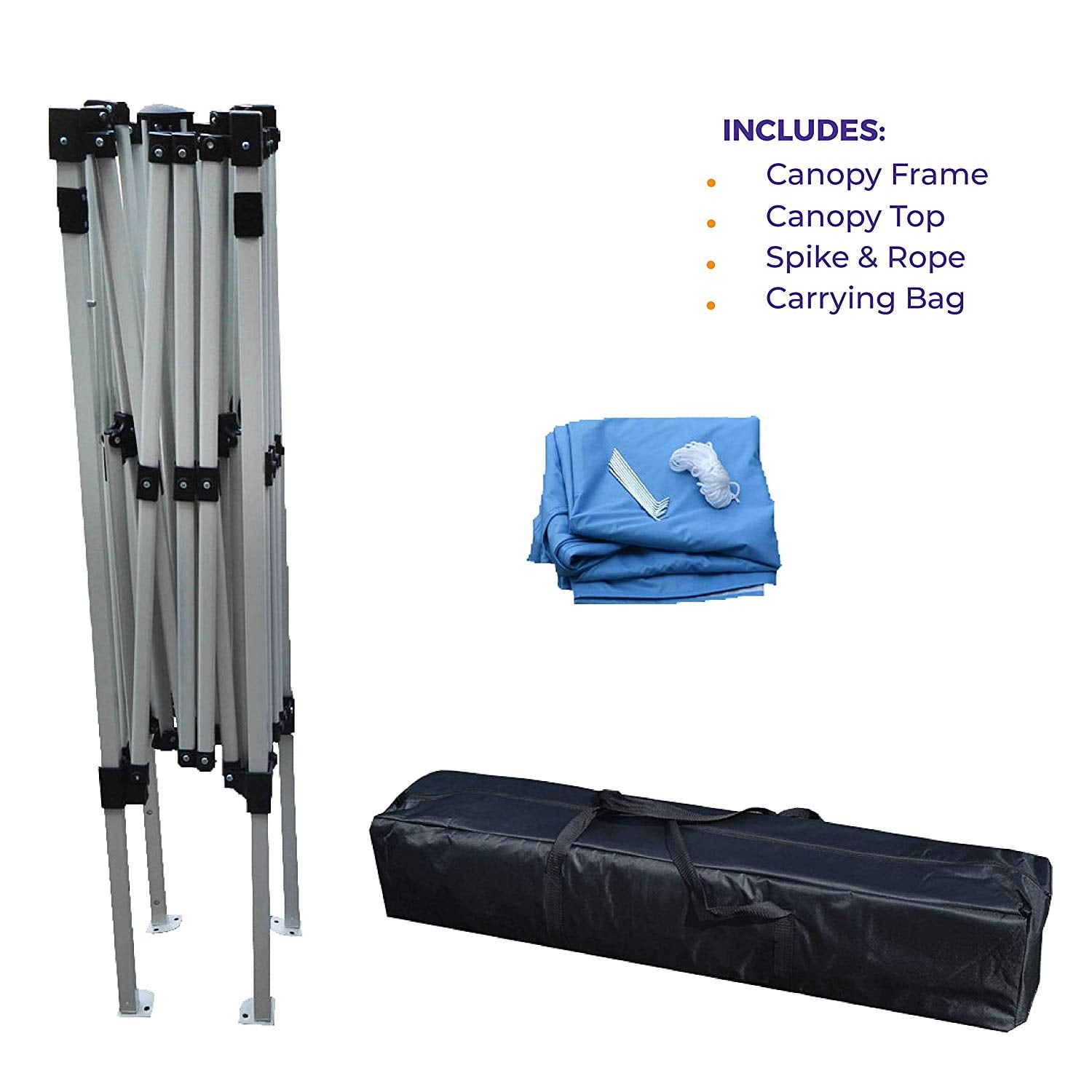 Impact Canopy 10 x 10 Pop Up Canopy Tent, Instant Slant Leg Portable Shade Tent with Carrying Bag, Blue