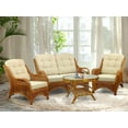 thumbnail image 5 of SK New Interiors Jam Lounge ArmChair ECO Natural Rattan Wicker Handmade Cream Cushions, Colonial Color, 5 of 5