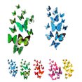 thumbnail image 4 of 12 Pcs/Ensemble Autocollants Muraux en Forme de Papillon 3D PVC Réfrigérateur Fond de Télévision Décoration Maison DIY Chambre d'Enfants Autocollant Mural, 4 of 7