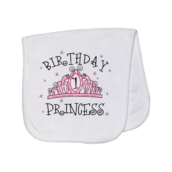 Inktastic Tiara 1st Birthday Princess Baby Burp Cloth